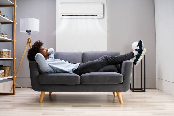 Homeowner relaxing in a comfortable home